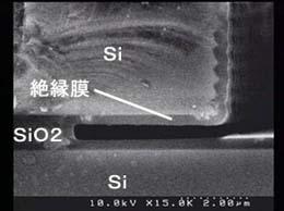 SOI基板の犠牲層エッチング後に絶縁膜を形成した例
